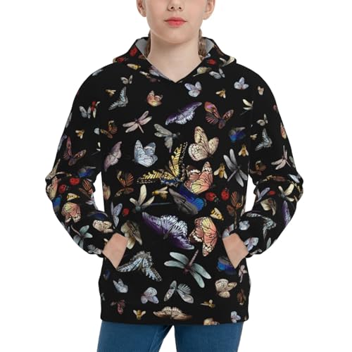Butterfly1 Kid Hoodies Boys Sweatshirts Girls Pullover with Pocket