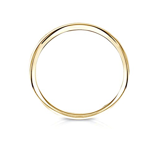 Diamond Wish 14k Gold Women's Plain Wedding Band Ring Size 4-93