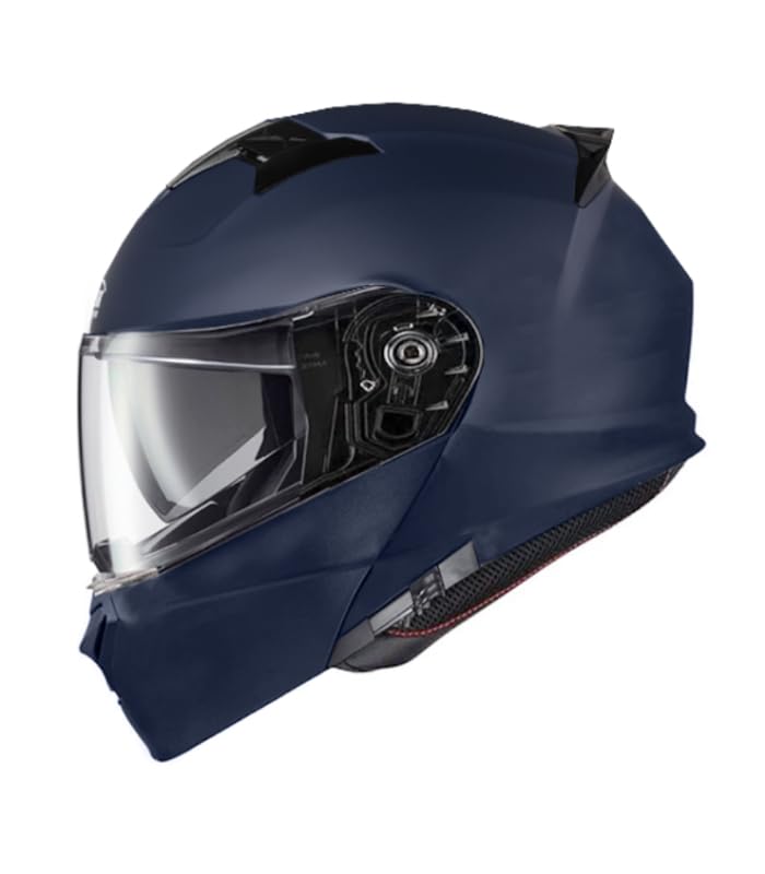 Motorradhelm Klapphelm 928 Blau Matt