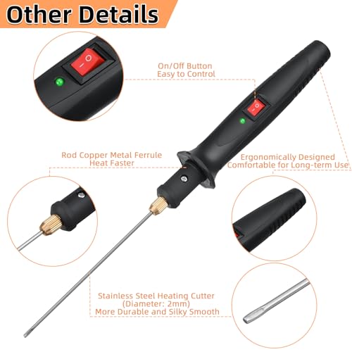 GOCHANGE 18W Foam Cutter, 10CM Electric Hot Knife, Upgraded Styrofoam Cutting Tool With 100-240V Transformer Adaptor, Board Wire Cutter with Button and Power Light - Image 4