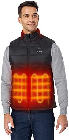 ORORO Men's Lightweight Heated Vest with Battery Pack (Black,L)