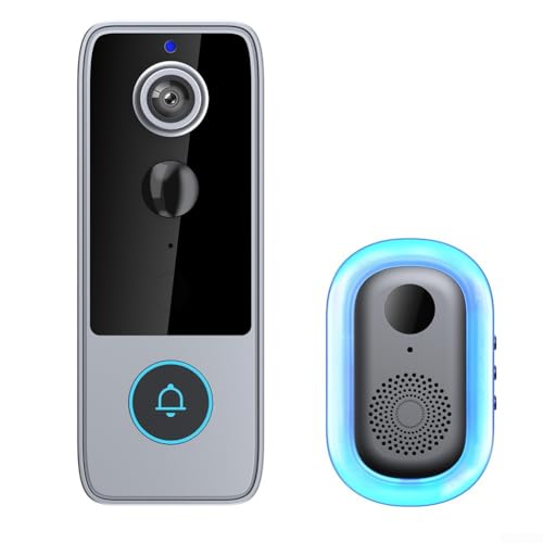 babominimer Sonnette WiFi avec vidéo 720p, audio bidirectionnel, alertes de mouvement et étanchéité IP65 pour système de sécurité domestique