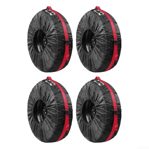 Housse de pneu de secours et sac de pneu en tissu polyester imperméable, réglable pour pneus jusqu'à 80 cm de diamètre, résistant à la poussière et marquage facile à identifier