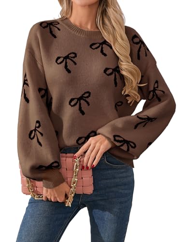 Image of Libsorge Womens Valentine Heart Sweater 2026 Valentines Day Trendy Cute Oversized Long Sleeve Pullover Sweaters