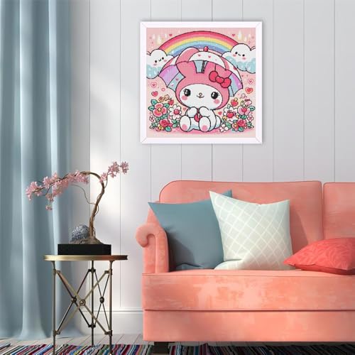 Image of JAKI Diamond Art Painting Kits for Adults-Cartoon Diamond Art for Adults,Full Drill Diamond Art Kits for Gift Home Wall Decor(12x12inch)