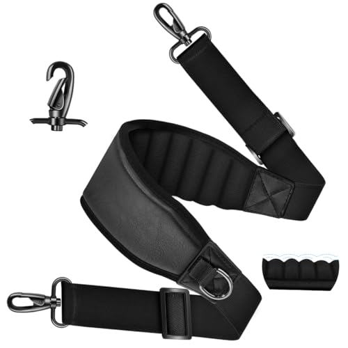 ZINZ Fixed Pad Bag Strap 60 inch Belt with Cushion Breathable Pad,Durable Strap with Double Adjustable Buckle and Metal Hooks