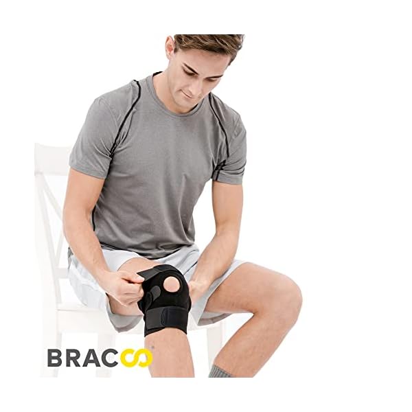 Bracoo Adjustable Compression Knee Patellar Pad Tendon Support Sleeve Brace for Men Women - Arthritis Pain, Injury Recovery, Running, Workout, KS10 (Black) - Image 5