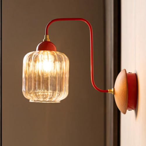 Lámparas de pared nórdicas de cristal ámbar modernas de interior 5