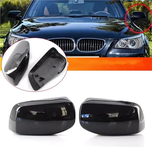 Couvercle rétroviseur BMW E60 E61 E63 E64 2003-2008 en noir brillant pour aile latérale - 3