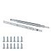 AmazonBasics Ball Bearing Drawer Slides, 22", Nickel Plated-Steel, 1-Pair