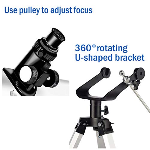 YXCKG Telescopio Astronómico Reflector 76mm con Tripode miniatura 4