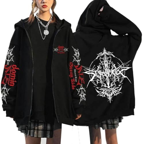 Stray Kids Hoodie with Zip Domin ATE Sport Unisex Y2K Hooded