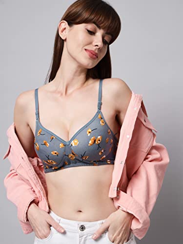Image of Women's Cotton Lightly Padded Non-Wired T-Shirt Bra Combo Pack of 3