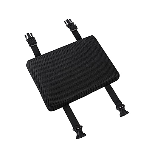 Saddle Stool Cushion Pads, Bench Rectangular Stool Seat Cushion Rectangle Chair Pad Seat Covers with Buckle Strap for School Kitchen(Black)
