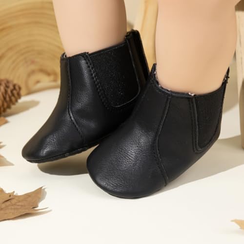 Image of Meckior Baby Girls Cowboy Tassel Boots Side Zipper Moccasins Soft Bottom Non-Slip Toddler Shoe