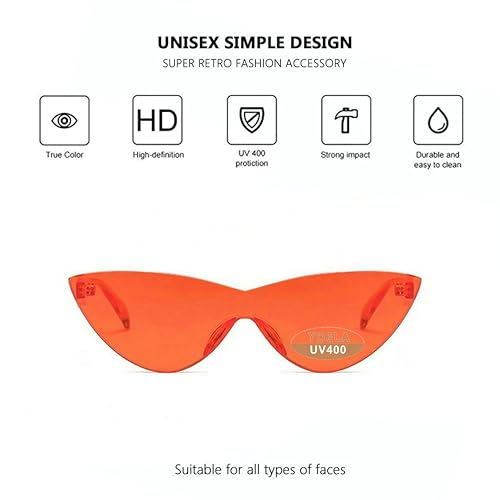 Yoela OLIN Triangle Thick Rimless Sunglasses One Piece Colored Transparent Sunglasses For Women and Men3