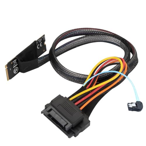 Cable M.2 M-Key SFF-8643 a U.2 SFF-8639 con SATA 15Pin, 7Pin 0.5m miniatura 5