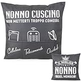 Photo Gallery regalo nonno federe per cuscino 45×45cm, regalo festa dei nonni regali nonno natale compleanno da nipoti, nessuna imbottitura Photo Gallery regalo nonno federe per cuscino 45×45cm, regalo festa dei nonni regali nonno natale compleanno da nipoti, nessuna imbottitura