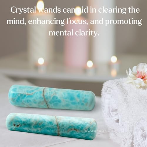 Image of Caribbean Calcite Crystal Wand - Smooth Crystal Wand for Energy Healing, Chakra Balancing, Meditation and Home Decor - Crystals and Healing Stones for Gift