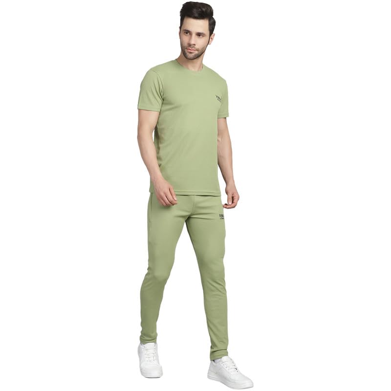 Image of Mack Jonney Solid Polyester Lycra Casual Style Half Sleeves Co-Ord Set Trackuit For Men-P-MACK52989-Box T D10 2