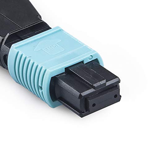 Image of H!Fiber.com MPO Fiber Optic Loopback Test Adapter, 12-Core MPO Female UPC Connector, Multimode OM3 50 /125um, QSFP+ Transceiver Testing, Network Troubleshooting