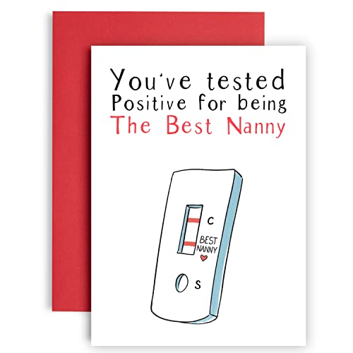 Huxters Funny Card For Nanny – Premium Quality A5 Greeting Cards For Loved Ones – Mothers Day Nanny Card You’ve Tested Positive Birthday Card For Nanny (Nanny) #TOP2