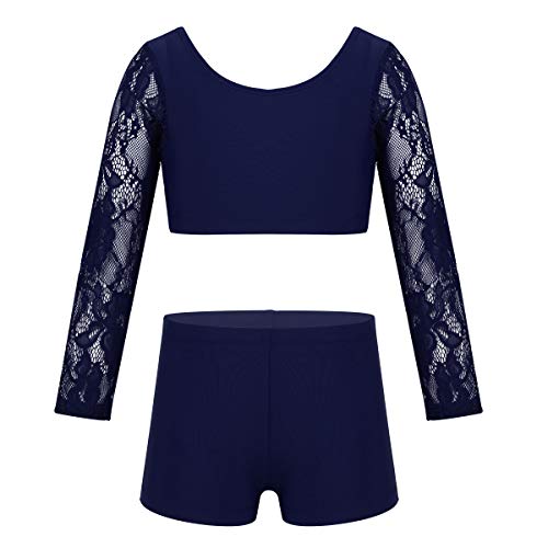 Image of Agoky Kids Girls 2PCS Sports Outfits Ballet Gym Sequins Mermaid Tank Top Shorts Set Tankini Swimwear Gymnastics Tracksuit