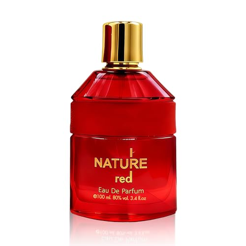 Image of Men's Eau de Parfum, Citrus Floral Men's Perfume with Musk & Cedarwood Base, Viva Las Vigas Rose Fragrance I nature Red