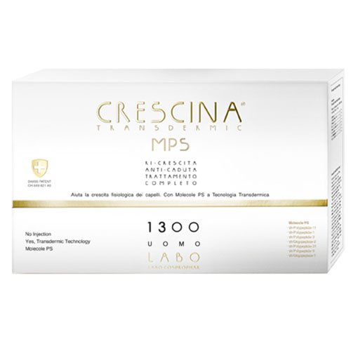 LABO CRESCINA TRANSDERMIC MPS COMPLETE TREATMENT RE-GROWTH + ANTI-FALL 1300 Human Hair Care 20+20 Vials
