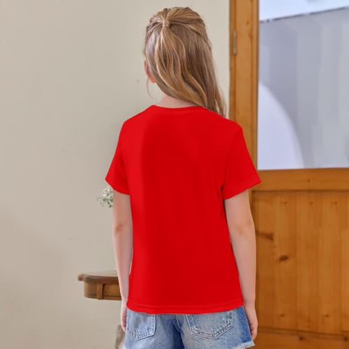 Undershirt for Kids Girls Boys Short Sleeve Crewneck Tees Toddler Casual Solid Cotton Shirt Teens Basic Summer Tops4