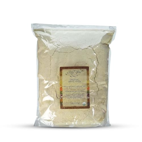 Gold Mine Natural Food Co. Gold Mine Masa Harina - USDA Organic - Macrobiotic, Vegan, Kosher and Gluten Free Flour for Healthy Mexican Dishes – 5 lbs, White Corn, 80 Oz