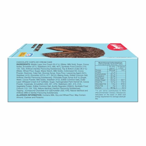 Image of Vadilal Chocolate Chips Ice Cream Cake, 500 ML