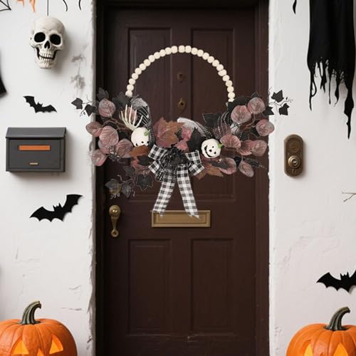 Couronne d'automne 40,6 cm avec feuilles d'érable artificielles denses - 3