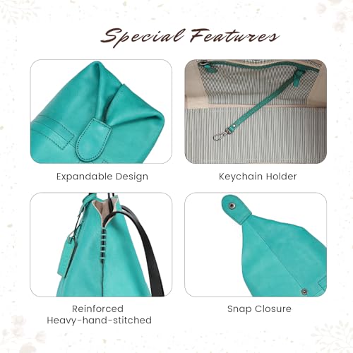 Image of OLD TREND Genuine Leather Forest Island Tote | Spacious Handbag with Removable Inner Pouches