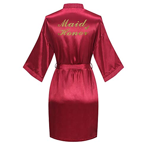 Image of Giova Women Bridal Robe for Bride and Bridesmaid Getting Ready Wedding Party Bathrobe