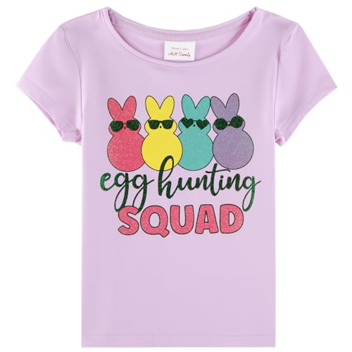 Image of Easter Shirts for Girls Kids Easter Gift Bunny T-Shirt Clothing 3-12 Years
