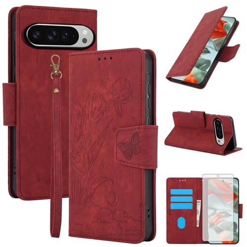 Coque Pixel 9 Pro XL Asuwish rouge antichoc avec protection intégrale élégante