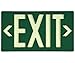 Exit Sign, Glo-Brite Eco, Green with Bracket, 15-3/8" x 8-3/4"