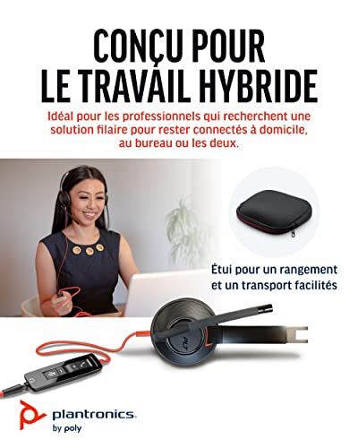 Plantronics Blackwire 5220 Casque stéréo, filaire, USB-A, microphone avec réduction du bruit (Poly) – confort tout au… - Les Beatles, Paul McCartney, John Lennon, RIngo Starr, George Harrison Plantronics Blackwire 5220 Casque stéréo, filaire, USB-A, microphone avec réduction du bruit (Poly) - confort tout au… – Image 3