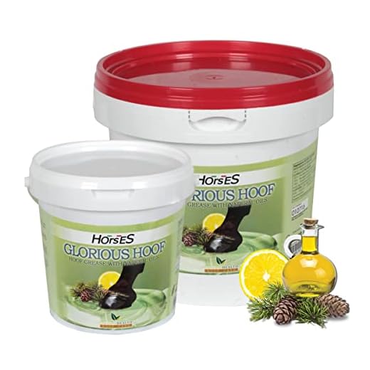 Horses Grasso Zoccoli Glorious Hoof 1000 ml, Semplice da Utilizzare, Non Dannoso per l’Uomo o per Il Cavallo, Efficacia Testata, Pronto all’Uso