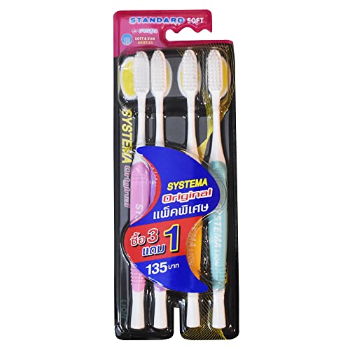 Systema Original Toothbrush Standard Soft & Slim Bristles Family Pack (Pack of 4) image 2