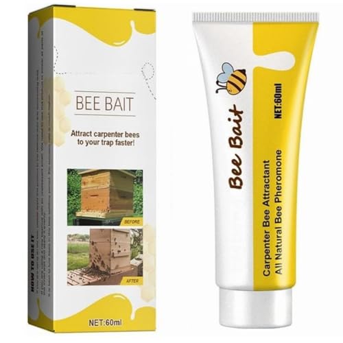 Outil de Gel d'apiculture Attirant Les Abeilles,Appât pour Abeilles,Pièges à D'abeilles,Capteur D'abeilles Sauvages en Plein Air Attrapant,Apiculture Equipements,pour la Ferme,60ML