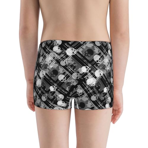 Boys' Cotton Boxer Brief Soft Underwear-Seamless Pattern With Skulls3