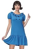 Maisolly Halloween Women Lucy Van Pelt Puff Sleeve Ruffle Collar Adult Dress Cosplay Party Costume S