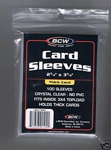 BCW THICK CARD SOFT SLEEVES (2) PACK OF 100 SLEEVES