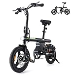Finbike 14" Bici Elettrica Pieghevole, 7.8AH Batteria, Autonomia di 35-45 KM Bici Pieghevole da Città, Motore 250W, 3 Modalità Di Velocità, E-Bike per Adulti E Adolescente