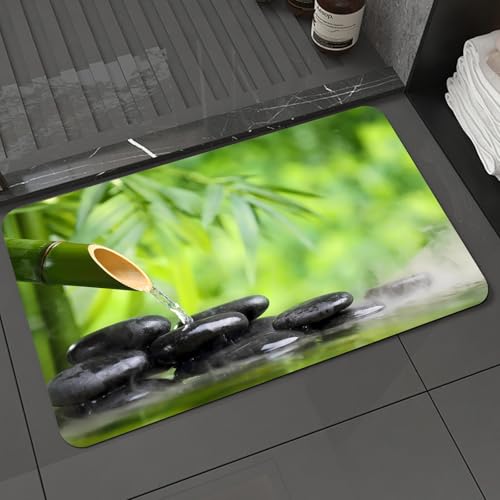 DALEXHM Tapis de Bain 40x60 cm, antidérapant,Doux,Absorbant l'eau,en Microfibre,pour la Salle de...