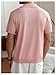 Verdusa Men's Striped Color Block Short Sleeve Sweater Collar V Neck Summer Casual Knit Tops Multicolor Large