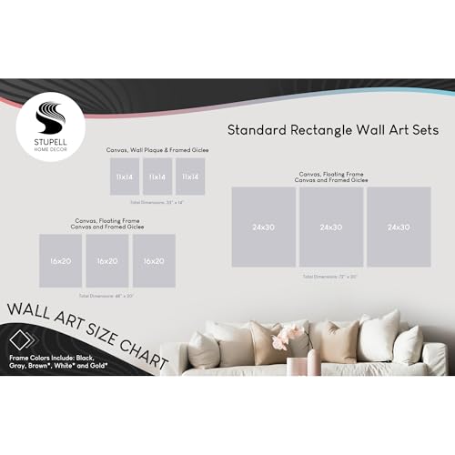 Image of 'Primary Tones Blended Hue Chart'| 3pc Framed Giclee Art Set 3 | Stupell Industries | Black, 24 x 30 Inches, Easy to Hang and Sturdy, Made in USA, by Lil' Rue