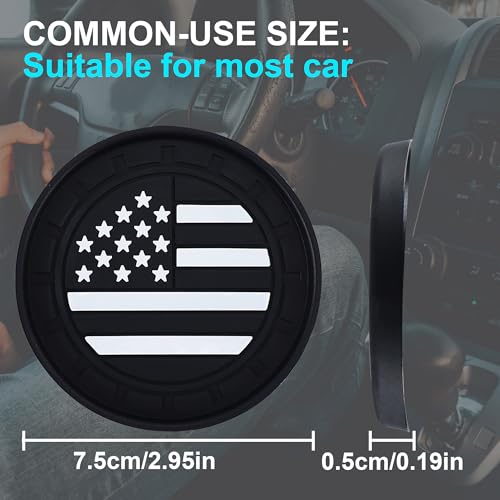 Amooca Portavasos de Coche 4 Piezas Bandera USA Antideslizantes miniatura 5